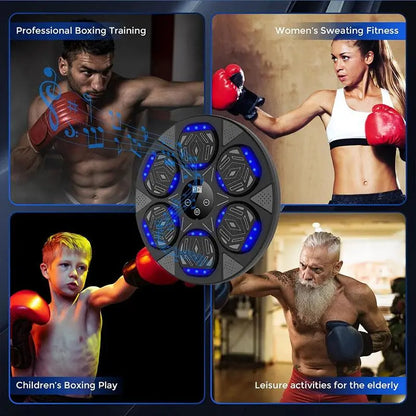 Music Boxing Machine, Bluetooth Smart Boxing Training Machine, Wall Mount Boxing Machine for Kids Adult, Boxing Target Workout Equipment for Home, Office, Gym