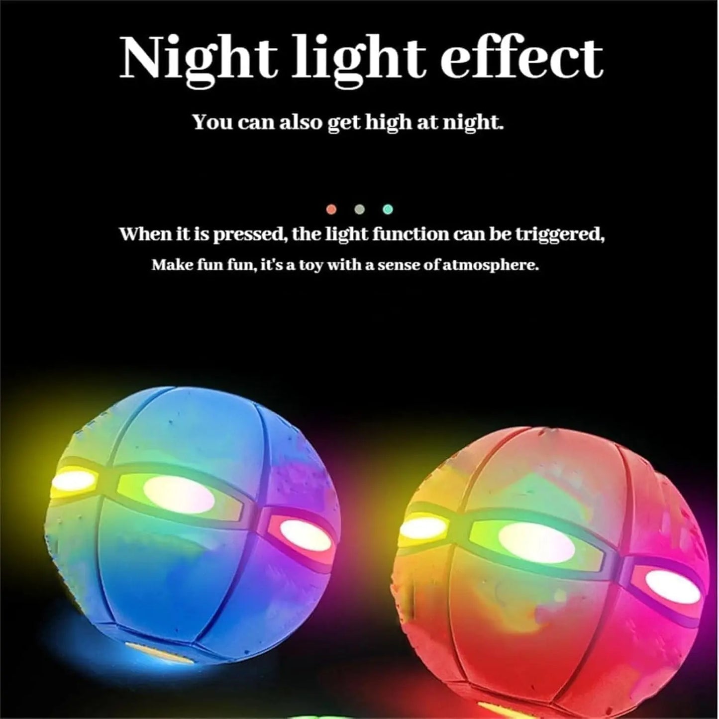 Children Bouncing Ball, Magic Ball, Dual Form Freely Switchable, Parent-Child Interaction, with 6 Light for Kid
