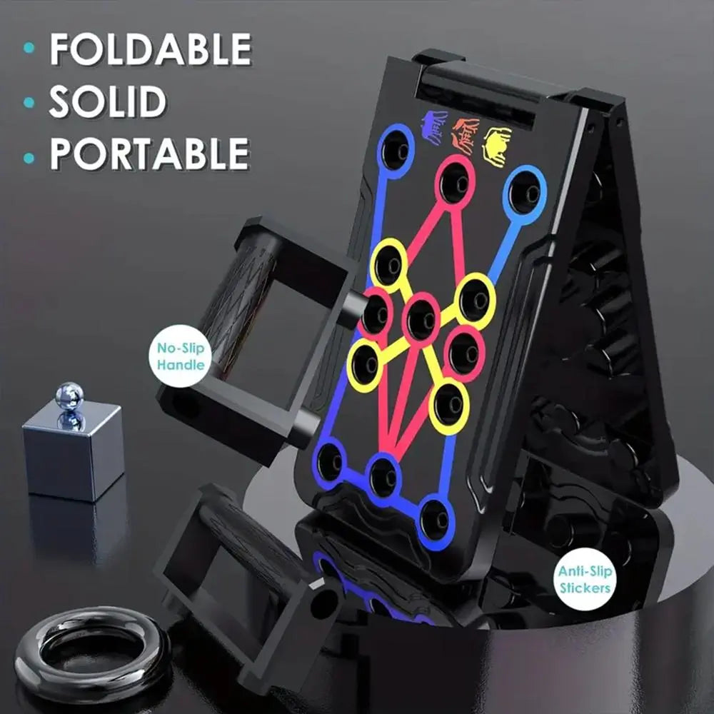 Push-Up Board, Abdominal and Chest Muscle Training Folding Stand, Portable Fitness Equipment for Home Gym, Strength Training Equipment #GLOBAL PICKS