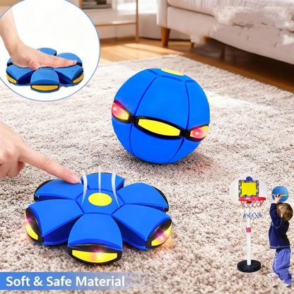 Children Bouncing Ball, Magic Ball, Dual Form Freely Switchable, Parent-Child Interaction, with 6 Light for Kid