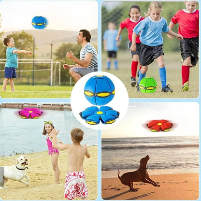 Children Bouncing Ball, Magic Ball, Dual Form Freely Switchable, Parent-Child Interaction, with 6 Light for Kid