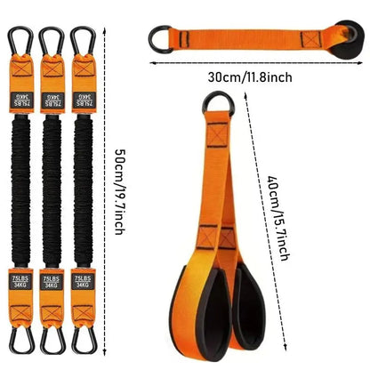 Heavy-Duty Adjustable Resistance Training Equipment, Workout Straps, 225 Lbs Resistance Band for Full-Body Strength Training (Arms, Back, Core and Shoulders), Home & Gym Workout