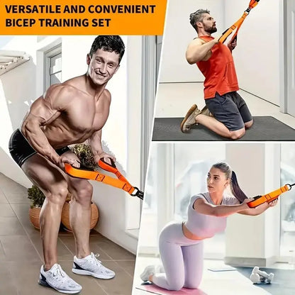 Heavy-Duty Adjustable Resistance Training Equipment, Workout Straps, 225 Lbs Resistance Band for Full-Body Strength Training (Arms, Back, Core and Shoulders), Home & Gym Workout