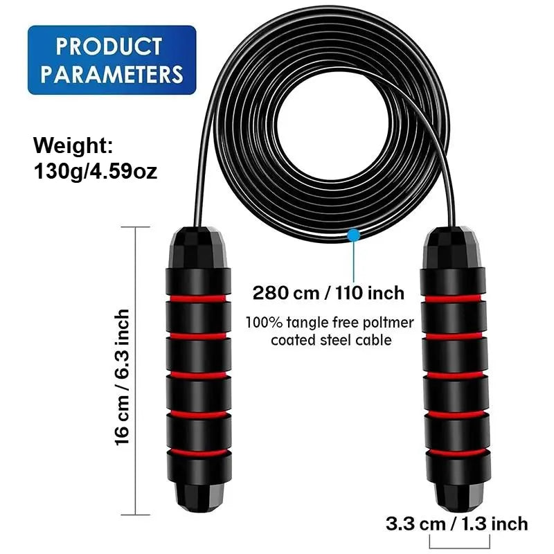 Skipping Rope with Ball Bearings, Rapid Jump Rope for Aerobic Exercise and Speed Training, LINGPENG Jump Training Accessories, Home Workout Equipment #GLOBAL PICKS