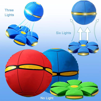 Children Bouncing Ball, Magic Ball, Dual Form Freely Switchable, Parent-Child Interaction, with 6 Light for Kid