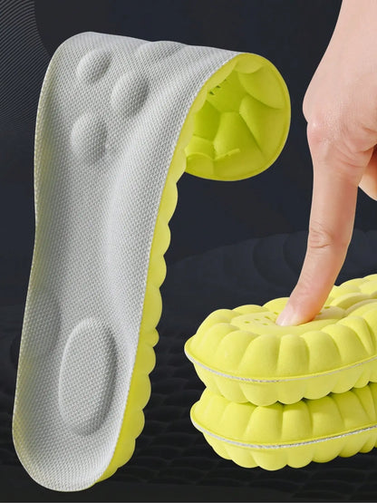High Elasticity Breathable Shoe Insoles, Shock Absorption Sports Insoles, Soft Elastic Insoles, Anti-Slip Comfortable Shoes Insoles for Men & Women