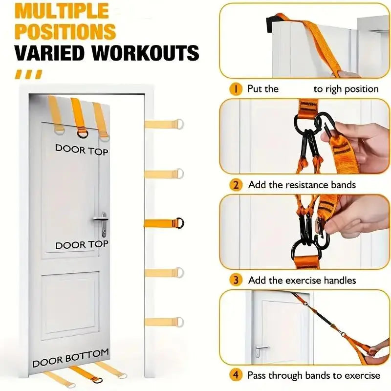 Heavy-Duty Adjustable Resistance Training Equipment, Workout Straps, 225 Lbs Resistance Band for Full-Body Strength Training (Arms, Back, Core and Shoulders), Home & Gym Workout