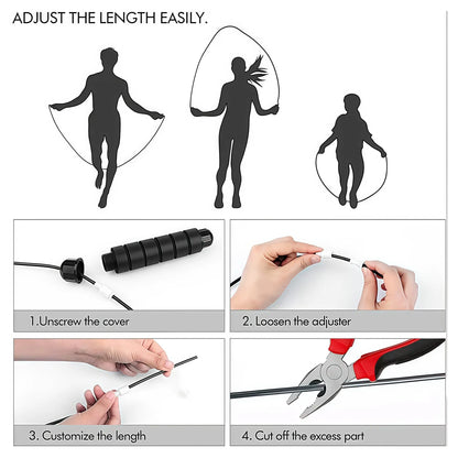 Skipping Rope with Ball Bearings, Rapid Jump Rope for Aerobic Exercise and Speed Training, LINGPENG Jump Training Accessories, Home Workout Equipment #GLOBAL PICKS