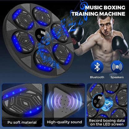 Music Boxing Machine, Bluetooth Smart Boxing Training Machine, Wall Mount Boxing Machine for Kids Adult, Boxing Target Workout Equipment for Home, Office, Gym
