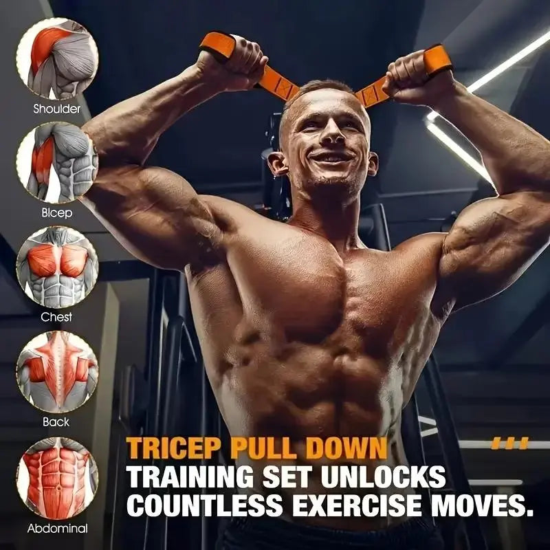 Heavy-Duty Adjustable Resistance Training Equipment, Workout Straps, 225 Lbs Resistance Band for Full-Body Strength Training (Arms, Back, Core and Shoulders), Home & Gym Workout